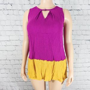 Umgee purple and yellow casual tunic
